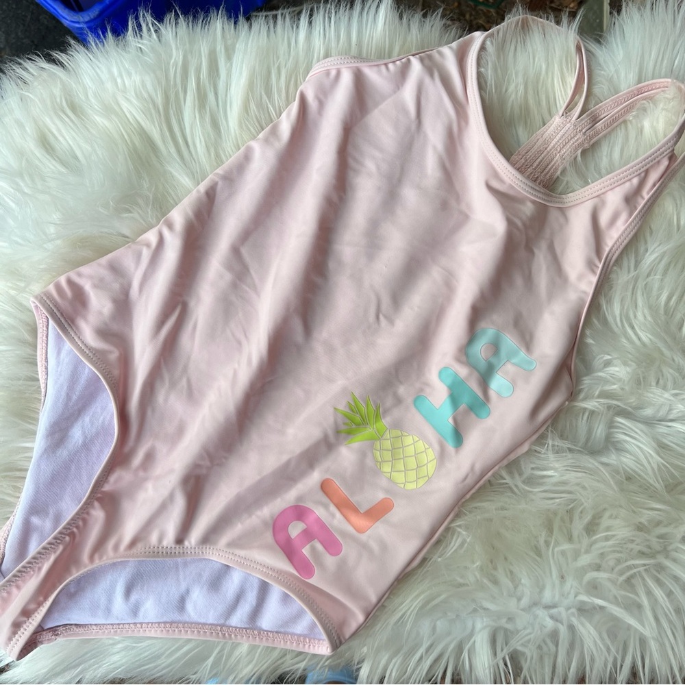 Only Girls Light Pink Aloha One Piece Girl's Swimsuit